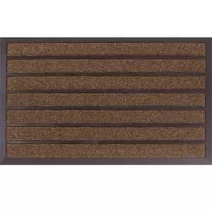 JVL 45x75cm Dirt Stopper Pro Scraper Mat - Brown