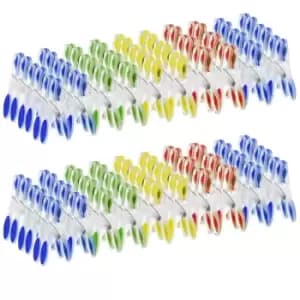 Clothes Pegs Multicoloured 120 Pc. Set Plastic