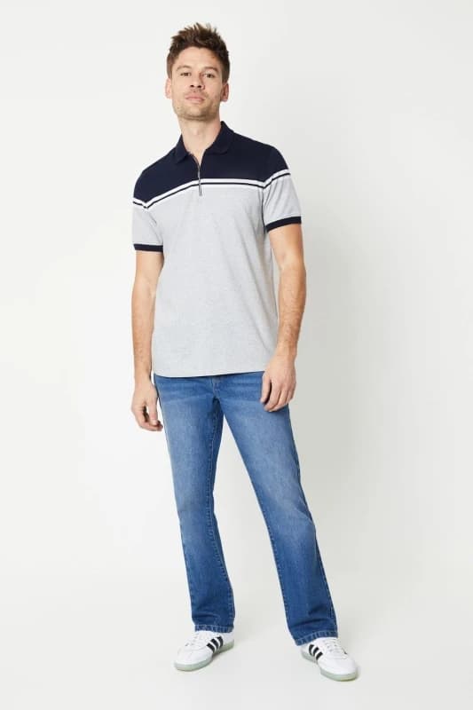 Burton Mens Mid Wash Bootcut Jeans Dark Blue 36R Male BBB05232