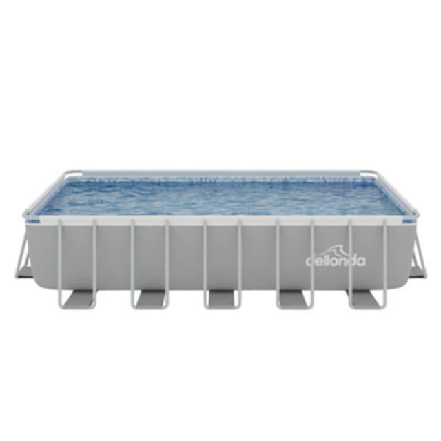 Dellonda Swimming Pool 21ft 640X305Cm XXL Steel Frame Above Ground & Filter Pump