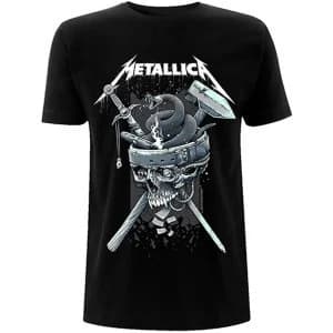 Metallica - History White Logo Unisex Small T-Shirt - Black
