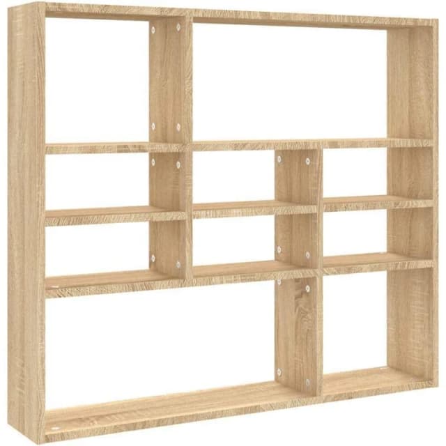 VIDAXL Vidaxl - Wall Shelf Sonoma Oak 90x16x78cm Engineered Wood 8720286017364