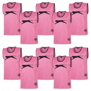 Slazenger 10 Pack Mesh Hi Viz Training Bibs Youths - Pink