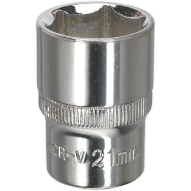 Loops 21mm Forged Steel Drive Socket - 1/2" Square Drive - Polished Chrome Vanadium Metallics