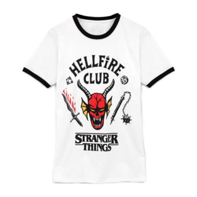 Stranger Things Stranger Things Men Short Sleeved T-Shirt in White Size: 3X-Large White XXXL Male 5056549013310