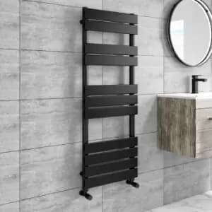 Black Heated Towel Rail Radiator 1200 x 450mm - Tundra