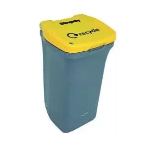 VFM Designer Wheelie Bin Recycling No Lock 90 Litre Yellow 415720