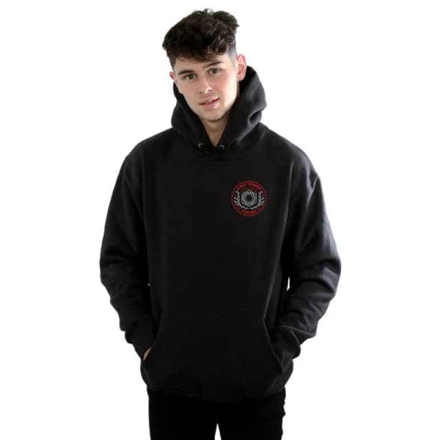 Disney Men Star Wars The Rise Of Skywalker First Order Forces Breast Print Hoodie in Black Size: Small Black S Male 5059400291476