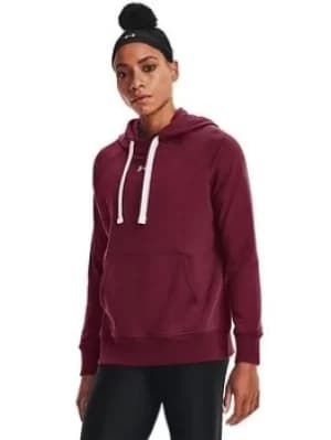 Under Armour Rival Fleece Hb Hoodie, Burgundy Size XS Women