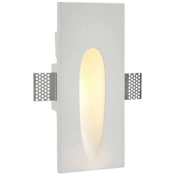 Saxby Zeke - Recessed Wall Light Trimless Rectangular 1.5W White Plaster