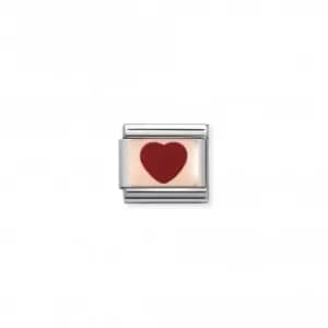 Nomination Composable Classic Rose Gold Red Heart Link 430201/14