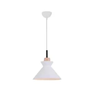 Razgrad Dome Ceiling Pendant Light 1x E27 White