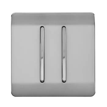 TrendiSwitch Double Light Switch - Stainless Steel