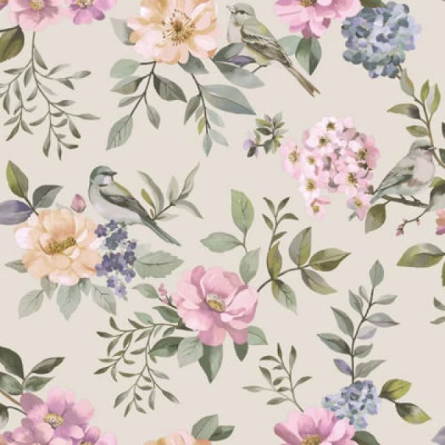 Holden Decor Bird Garden Wallpaper Beige / Multi Holden 14192
