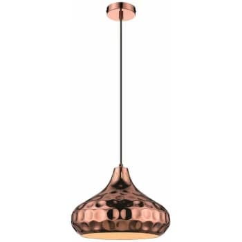 Spring Lighting - 1 Light Large Dome Ceiling Pendant Black, Copper, E27