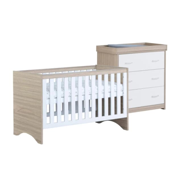 Babymore Veni White Oak Room Set 2 PC White Oak unisex One size