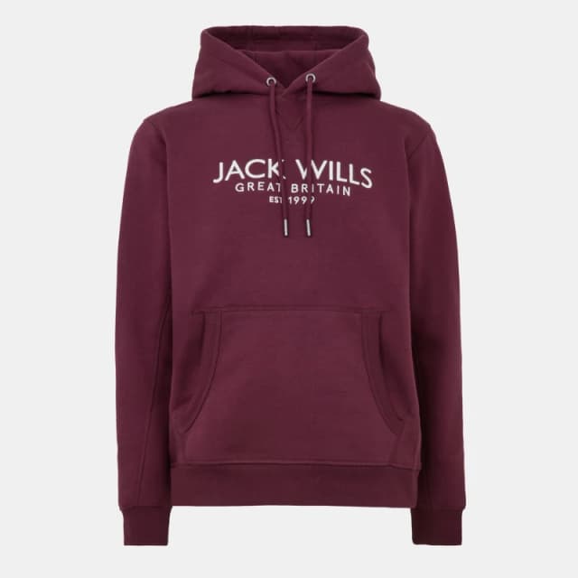 Jack Wills Batsford Logo Hoodie Mens Fig male S
