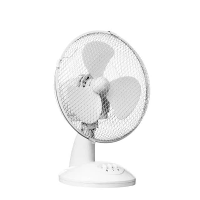 Premier Housewares 2 Speeds Oscillation White Desk Fan White