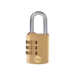 Yale Locks Brass Combination Padlock 22mm (Pack 2)