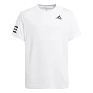 Boys, adidas Club Tennis T-Shirt, White/Grey, Size 11-12 Years