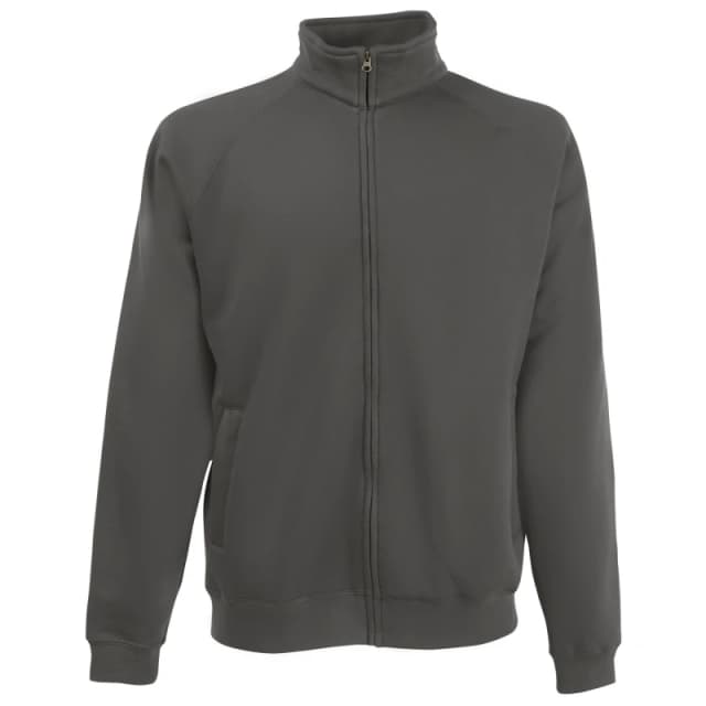 Fruit Of The Loom Fruit of the Loom Men Full Zip Sweat Jacket in Mid Grey Size: Small Mid Grey S Male 5055747642445