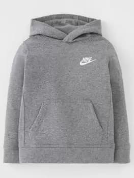 Nike Younger Boy Club Fleece Pullover Hoodie - Grey, Size 6-7 Years