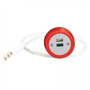 Cluster power module 1 x TUF A&C connectors USB charger - black