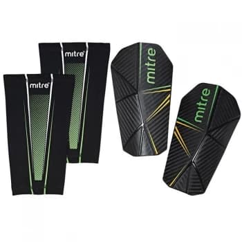 Mitre Delta Slip Pro Shin Pads - Blk/Grn/Ylw