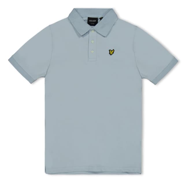 Lyle and Scott Kids Short Sleeve Polo Shirt Opal Blue W596 male 8-9Y