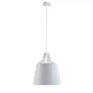 Lea Dome Pendant Ceiling Light White, 38cm, 1x E27
