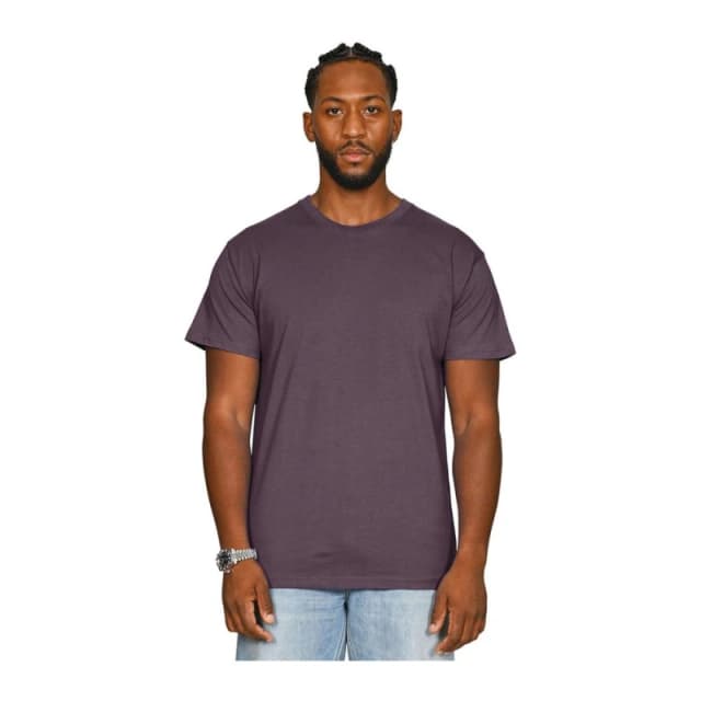 Casual Classics Mens Supreme Combed T-Shirt in Plum Size: XS Plum Male XS