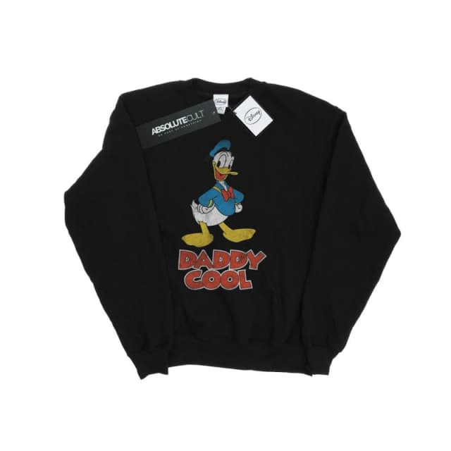 Disney Men Daddy Cool Donald Duck Sweatshirt in Black Size: 3X-Large Black XXXL Male 5057245618076