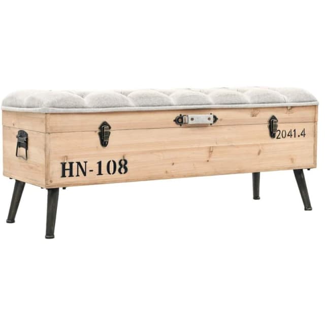 VIDAXL Vidaxl - Storage Bench 110cm Solid Firwood 8720286666098