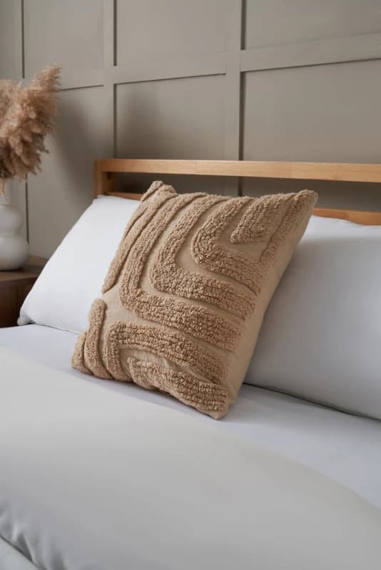 Bhs Golden Hour Tufted Cushion Natural