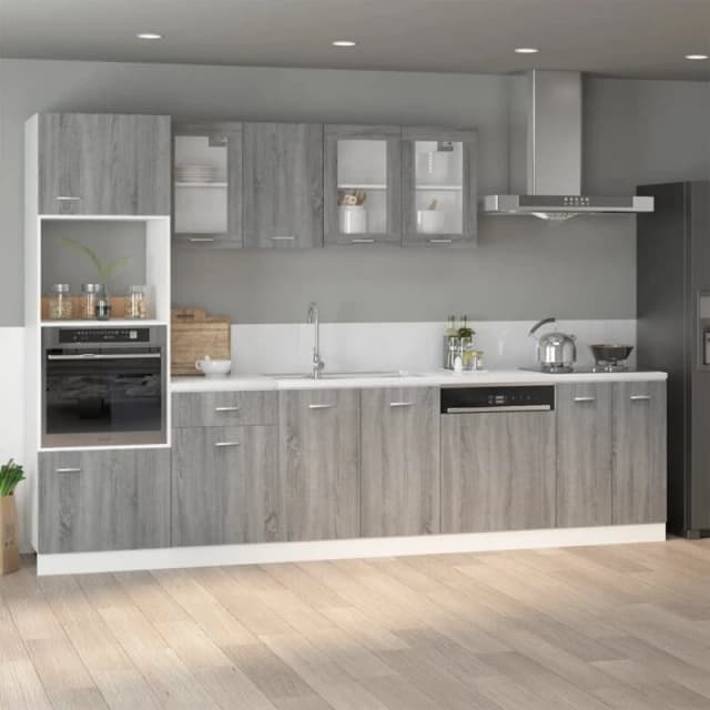 VIDAXL Sink Bottom Cabinet Lyon Grey Sonoma 80x46x81.5cm Engineered Wood Vidaxl 8720286954737