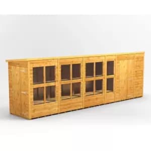 20x4 Power Pent Potting Shed Combi Building including 6ft Side Store