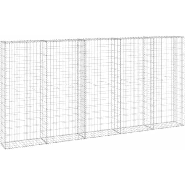 VIDAXL Gabion Wall with Covers Galvanised Steel 300x30x150cm Vidaxl 8720286110201