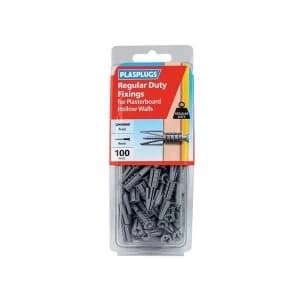 Plasplugs Regular-Duty Fixings & Screws Pack of 10