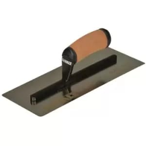 DDW2986 0.5mm flex Stainless Steel Curved Trowel Leather Handle 12" - DEWALT Drywall