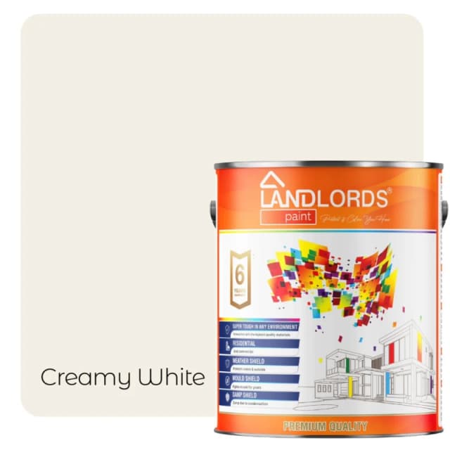 Landlords Paint - Anti-Condensation Paint - Stops Condensation On Walls & Ceilings - Creamy White - 2.5L