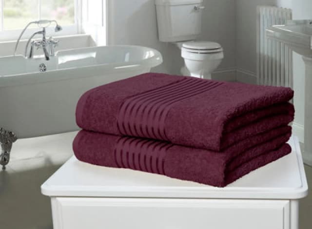 Rapport Home Windsor Pure Cotton Face Towel Plum
