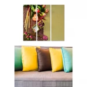 MDF4611449 Multicolor Decorative MDF Painting (3 Pieces)