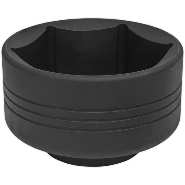 Loops 85mm Commercial 6 Point Impact Socket Bit - 1" Square Drive - Drop Forged Steel Metallics