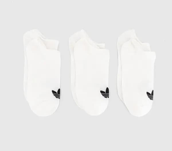 Adidas Trefoil Liner Socks White White Black, S
