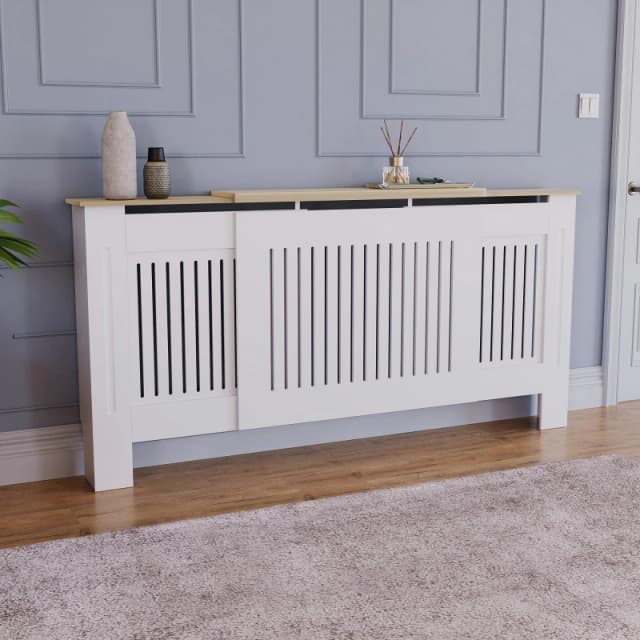 Lassic Vida Designs Arlington Adjustable Radiator Cover White unisex Adjustable