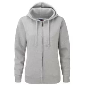 Russell Ladies Premium Authentic Zipped Hoodie (3-Layer Fabric) (L) (Light Oxford)