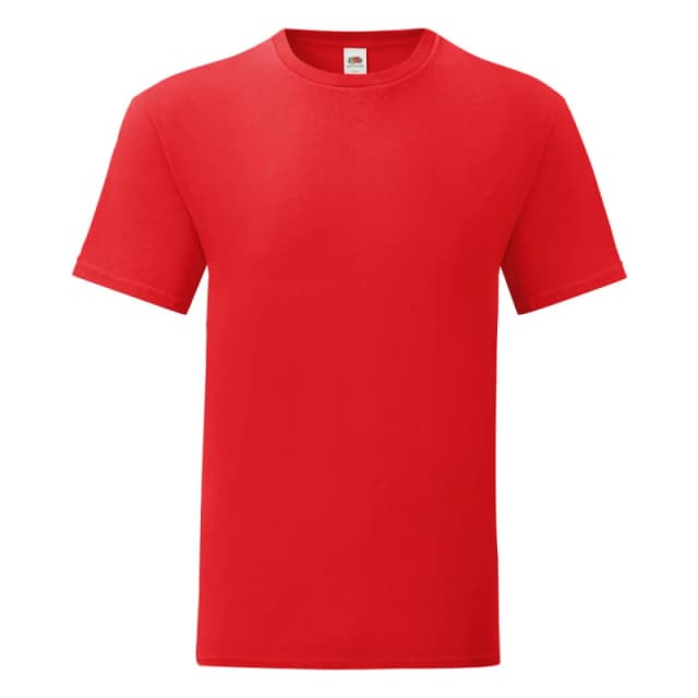 Fruit Of The Loom Fruit of the Loom Men Iconic T-Shirt in Red Size: Small Red S Male 5059000834554