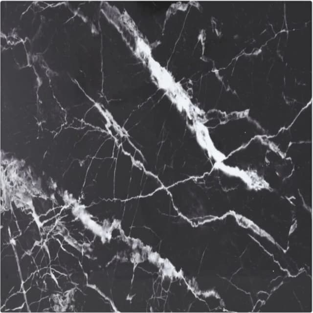 VIDAXL Table Top Black 40x40cm 6mm Tempered Glass with Marble Design Vidaxl 8720286056011