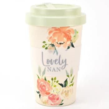 Peaches & Cream Bamboo Travel Mug 400ml - Nan
