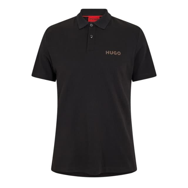 Hugo Mens Dirlmere Short Sleeve Polo Shirt Black male XS